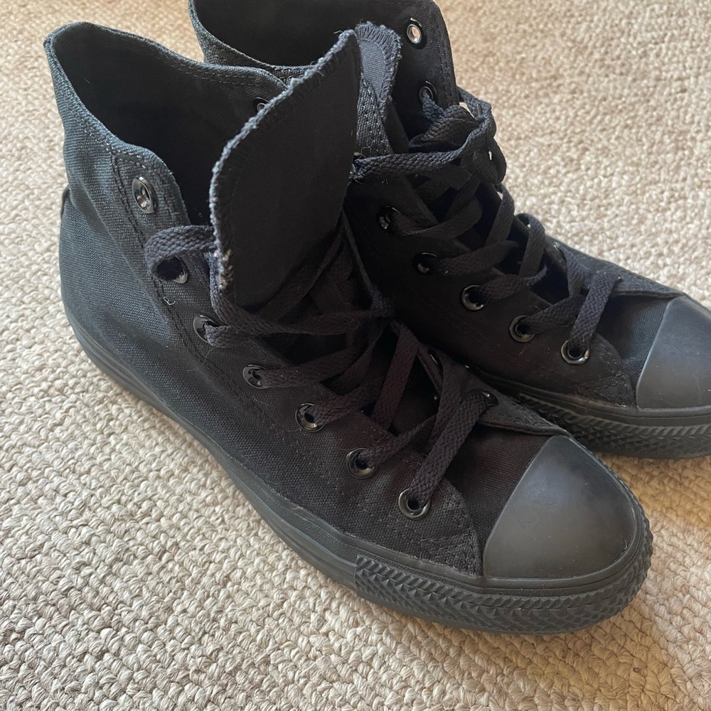 All black converse high tops